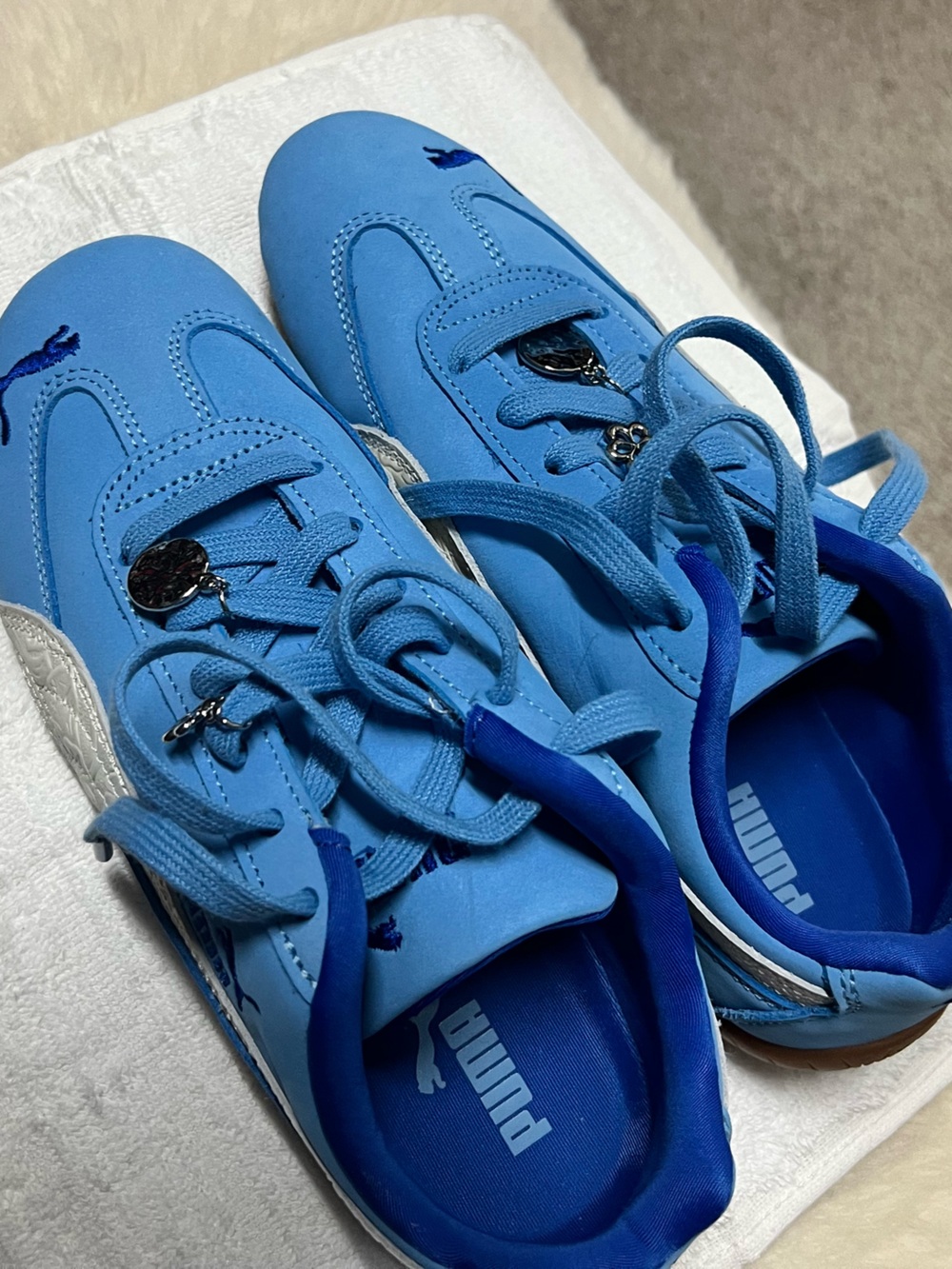 Puma Womens Light Blue Speedcat with Royal Blue Accents - Picture 3 of 3
